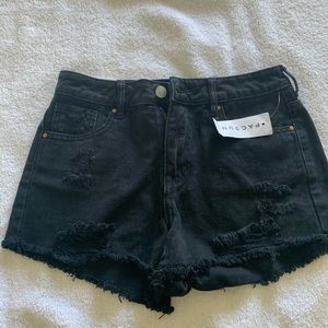 Black Distressed shorts